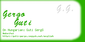 gergo guti business card
