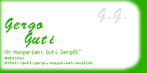 gergo guti business card